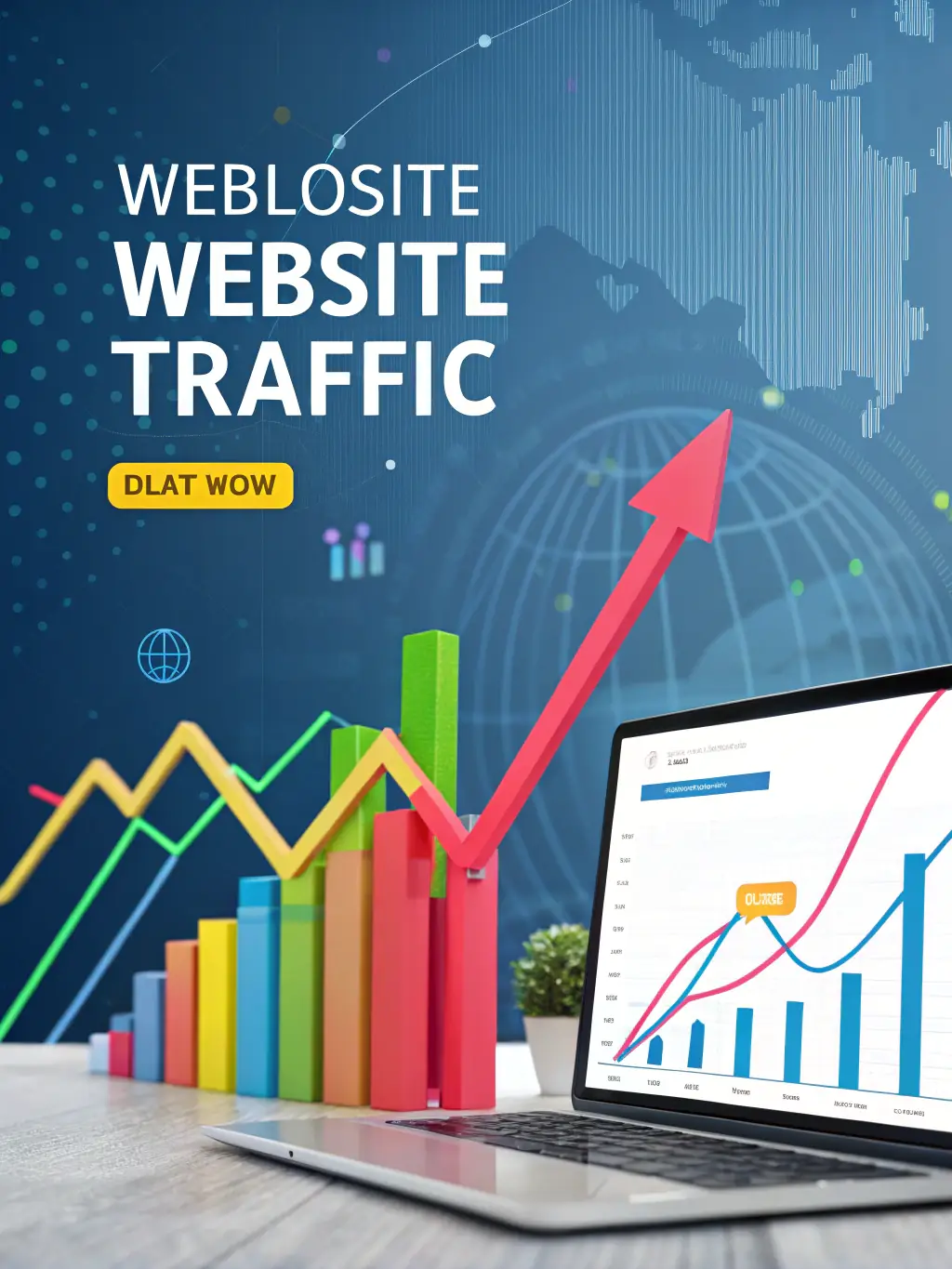 An image of a graph showing a significant increase in website traffic and leads as a result of a successful digital marketing campaign.